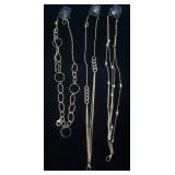 Paparazzi Jewelry Lot: Lanyard Necklace & Earrings Sets (6ct gold toned/silver toned)