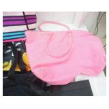 Laundry Basket & Reusable Bags (2 Victoria Secret, 1 Black Mesh, 1 Purse)