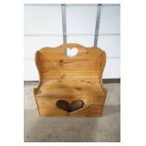Wooden Hearts Storage Bench