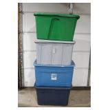 (4ct) XL Storage Totes with Lids