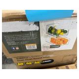 Sorbus 2 Pack Large Clear Plastic Storage Pull Out Fridge Drawer for fridge