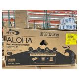 Aloha 60 in. x 30 in. Alcove Soaking Bathtub with Left Drain in Bone