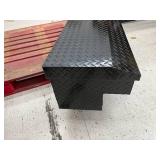 Weather Guard 56 in. Gloss Black Aluminum Lo-Side Truck Tool Box (see pictures)