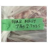 M - Frozen Pork Belly 7 lbs 2.7 ozs USDA Inspected