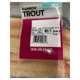 J - 2 Packs Rainbow Trout Skin-On Fillets, Farm Raised (Net Wt. 0.85lb and 0.90lb)