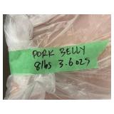 Frozen Pork Belly, USDA Inspected, 8 lbs 3.6 oz