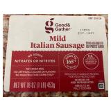 I&c - Lot of 3 Good & Gather Mild Italian Sausage 16 oz Packs