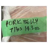 Frozen Pork Belly Slab 7 lbs 14.3 oz