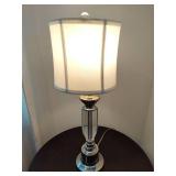 Glass & Brushed Nickel Table Lamp