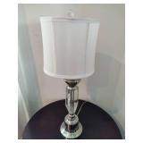 Glass & Brushed Nickel Table Lamp