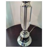 Glass & Brushed Nickel Table Lamp