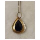 Sterling Silver Teardrop Pendant with Chain