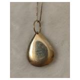 Sterling Silver Teardrop Pendant with Chain