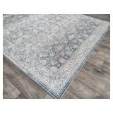 Washable Area Rug - Blue, Cream & Gray