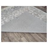 Washable Area Rug - Blue, Cream & Gray