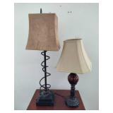 Thomasville Side Table and Table Lamps