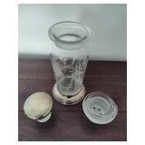 Heisey Orchid Pattern Sterling Silver Cocktail Shaker