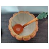 Pumpkin Soup Toureen w/ Ladle and Serving Platter