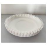 Vintage Fenton Silver Crest Ruffled Bowl/Serving Dish