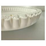 Vintage Fenton Silver Crest Ruffled Bowl/Serving Dish