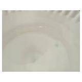 Vintage Fenton Silver Crest Ruffled Bowl and Pedestal Candy Dish
