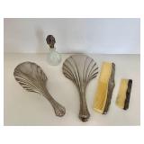 Vintage Silver Plated Vanity Set