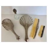 Vintage Silver Plated Vanity Set