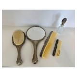 Vintage Silver Plated Vanity Set
