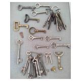 Shadow Box Filled with Skeleton Keys
