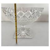 Beautiful Vintage Crystal Pedestal Fruit Bowl