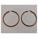 Stamped 925 Vintage Crystal Cut Dyadema Hoop Earrings