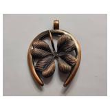 Copper Four Leaf Clover Pendant