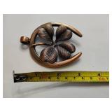 Copper Four Leaf Clover Pendant