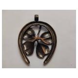 Copper Four Leaf Clover Pendant
