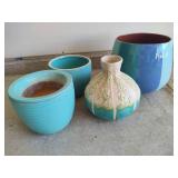 Assortment of Turquoise Pots & Vases