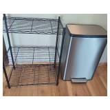 Adjustable Wire Shelving & Kohler Step Trash Can