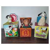 Vintage Jack-In-The-Boxes (Mother Goose, Bear & Snoopy)