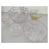 Assorted Crystal Serving Pieces/Decor