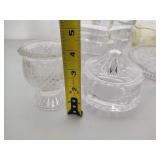 Assorted Crystal Serving Pieces/Decor