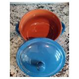 Two Ceramic Bakeware Dishes w/Lids