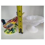 Porcelain Birds & Lattice Floral Vase