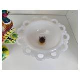 Porcelain Birds & Lattice Floral Vase