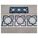 Blue Mirrored Farm House Style Hanging Decor