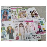 Large Lot of Doll Clothing Patterns