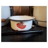 Vintage Enamelware Pots and Long Handle Scoop