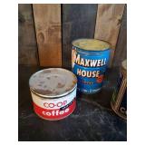 Vintage Coffee Cans of Various Brands, White Star, Co-Op, Butter Nut and more