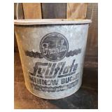 Vintage Minnow Bucket and Mascot Cooler Drink container