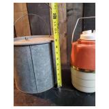 Vintage Minnow Bucket and Mascot Cooler Drink container