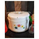 Vintage Kitchen Items, Aladdin Thermos, Vibrant Cake tin, Vintage Stir Sticks and more