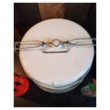 Vintage Kitchen Items, Aladdin Thermos, Vibrant Cake tin, Vintage Stir Sticks and more